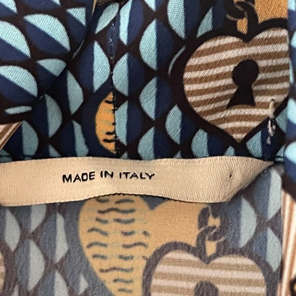 Fendi Women's Blue Heart Cold Shoulder Mini Shirt Dress Size 38 - Picture 5 of 11